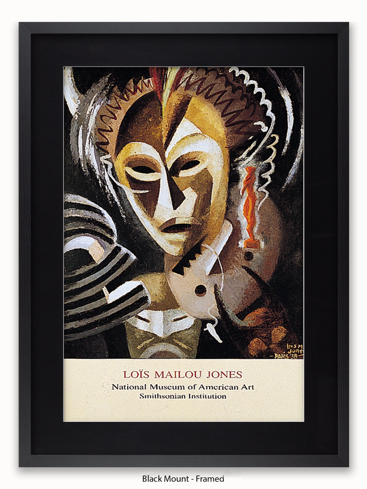 Lois Mailou Jones Les Fetiches African Mask Poster