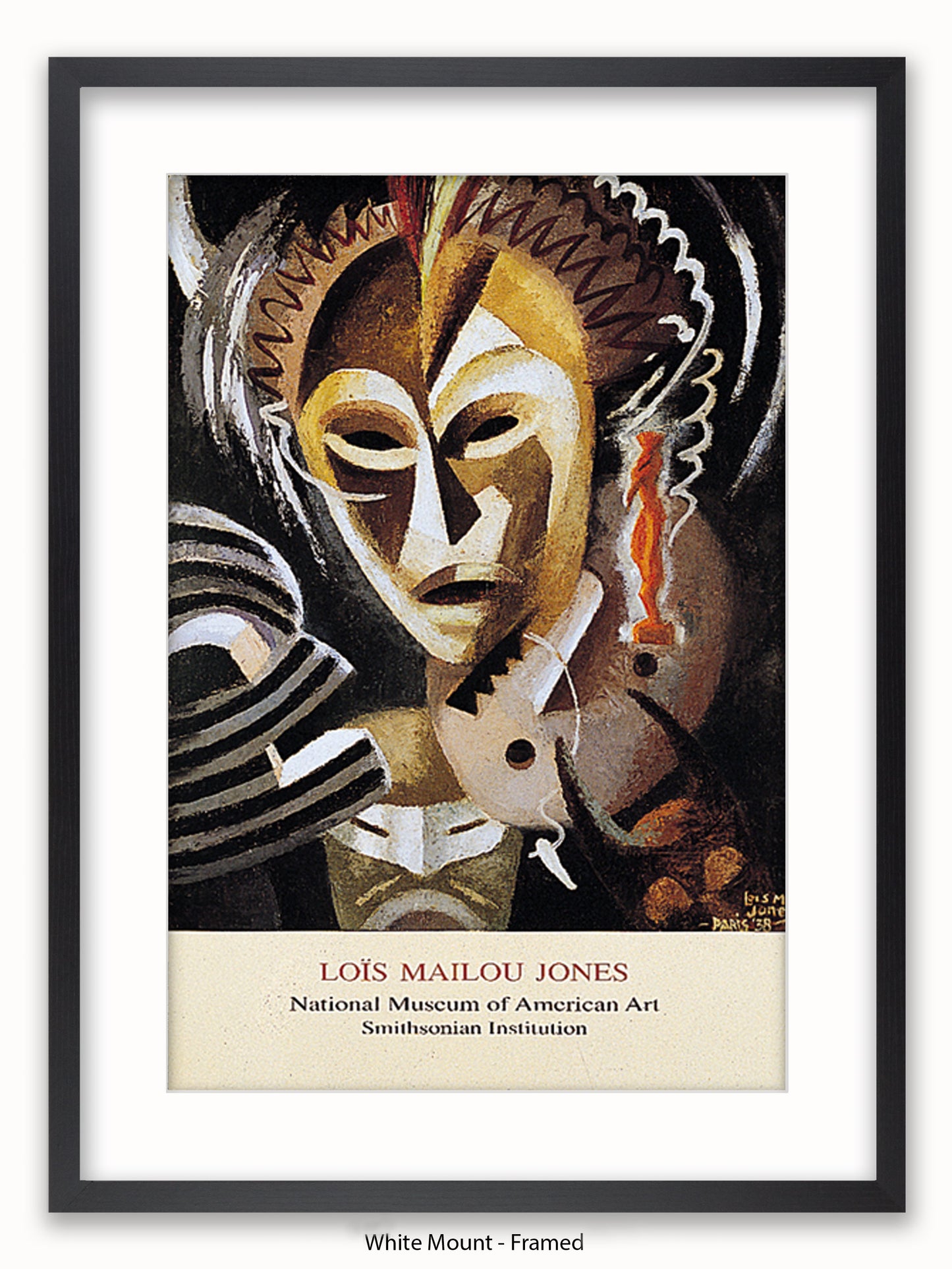 Lois Mailou Jones Les Fetiches African Mask Poster