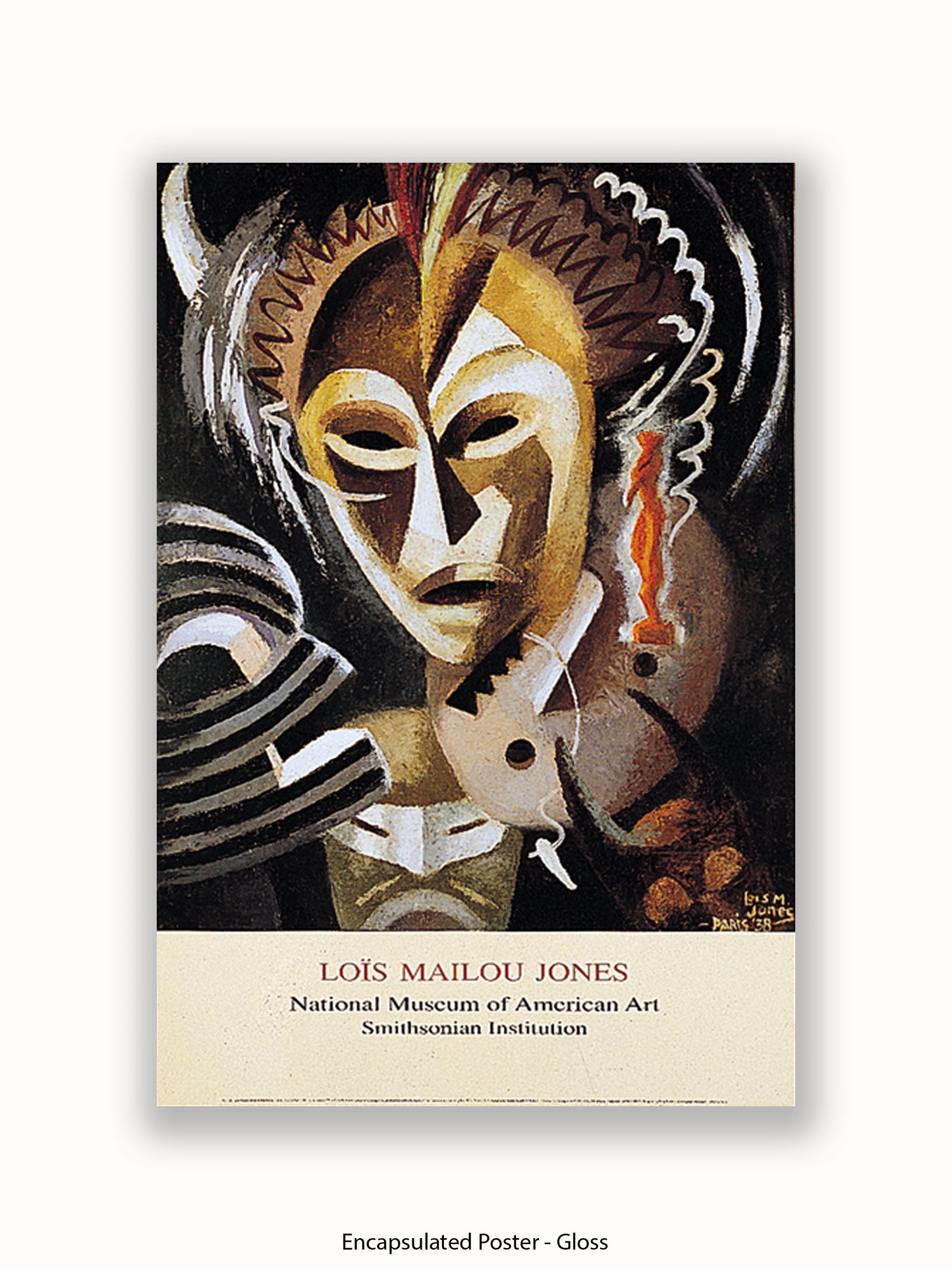 Lois Mailou Jones Les Fetiches African Mask Poster