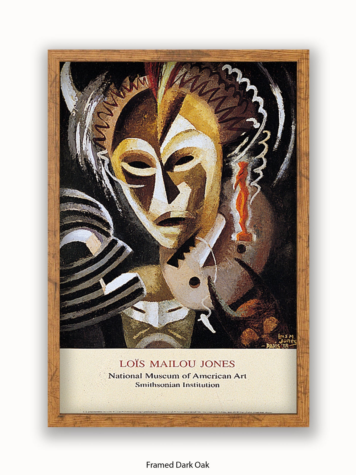 Lois Mailou Jones Les Fetiches African Mask Poster