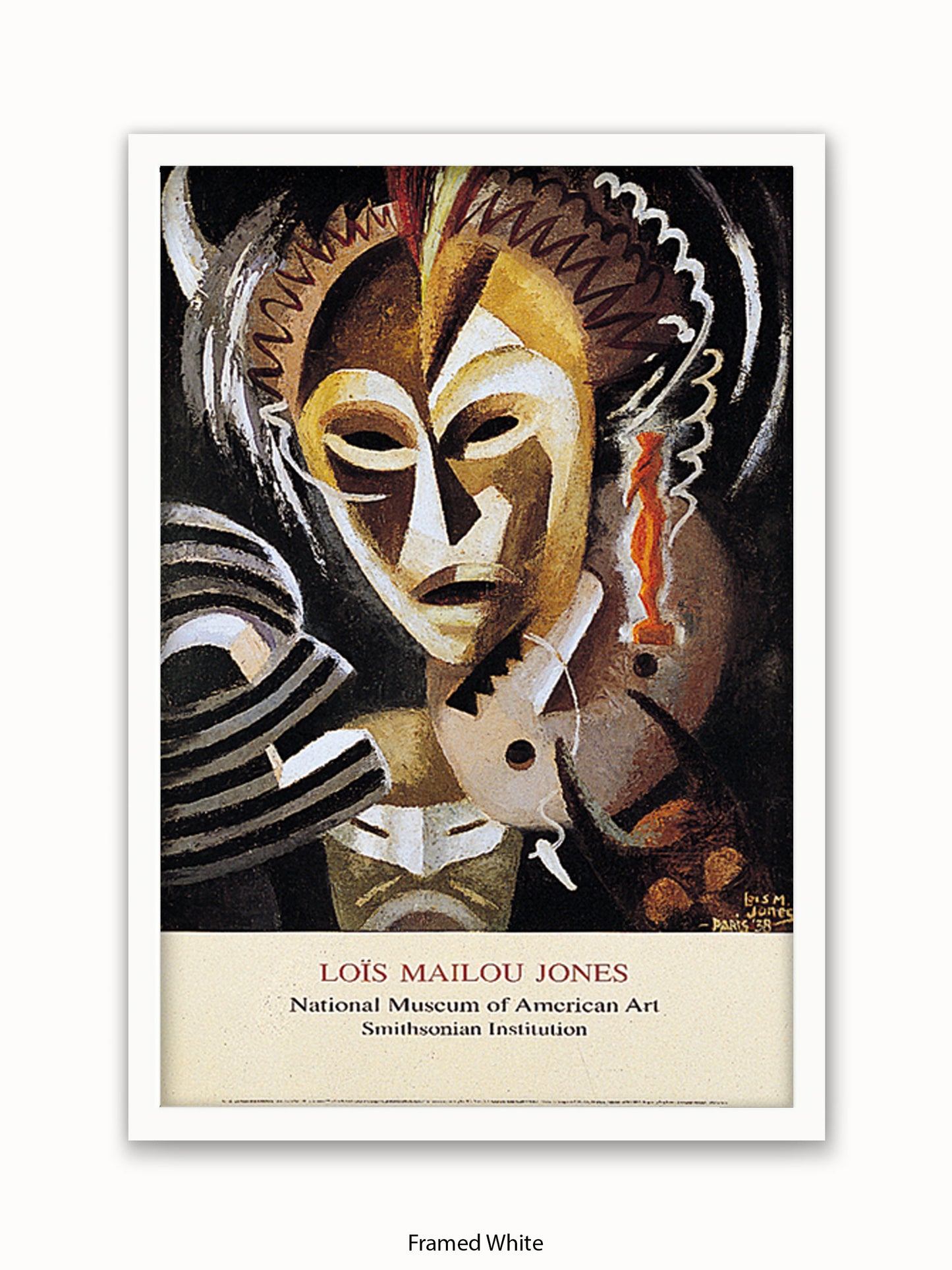 Lois Mailou Jones Les Fetiches African Mask Poster