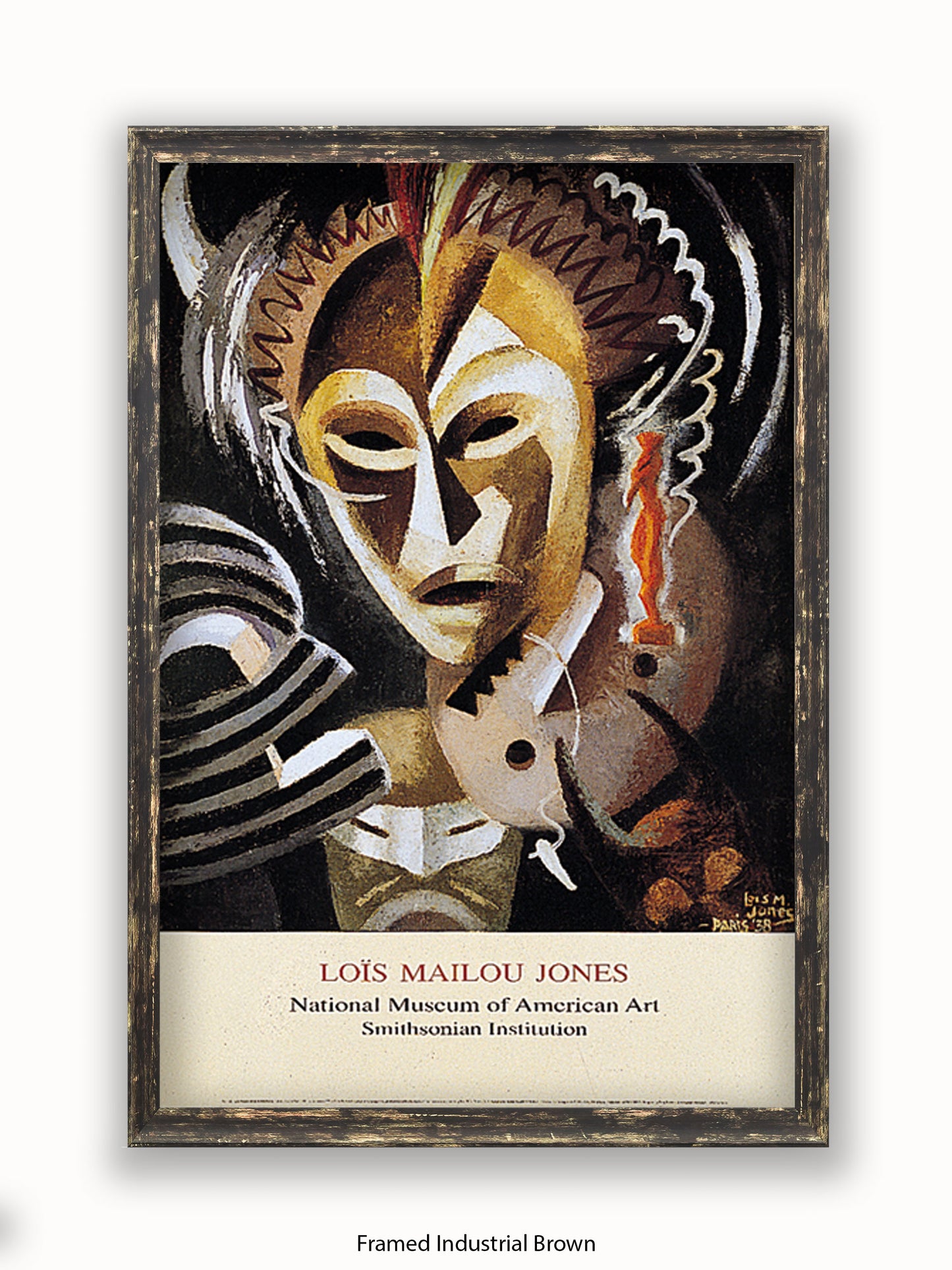 Lois Mailou Jones Les Fetiches African Mask Poster
