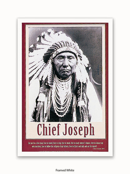 Native American Indian Chief Joseph 1879 Poster
