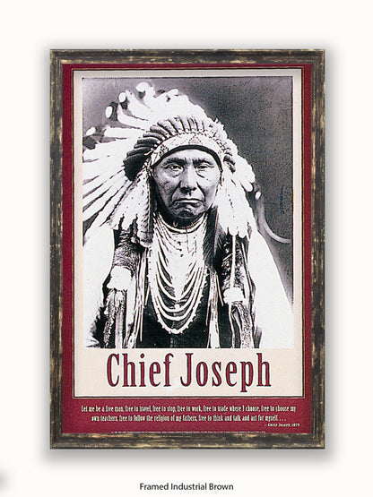 Native American Indian Chief Joseph 1879 Poster
