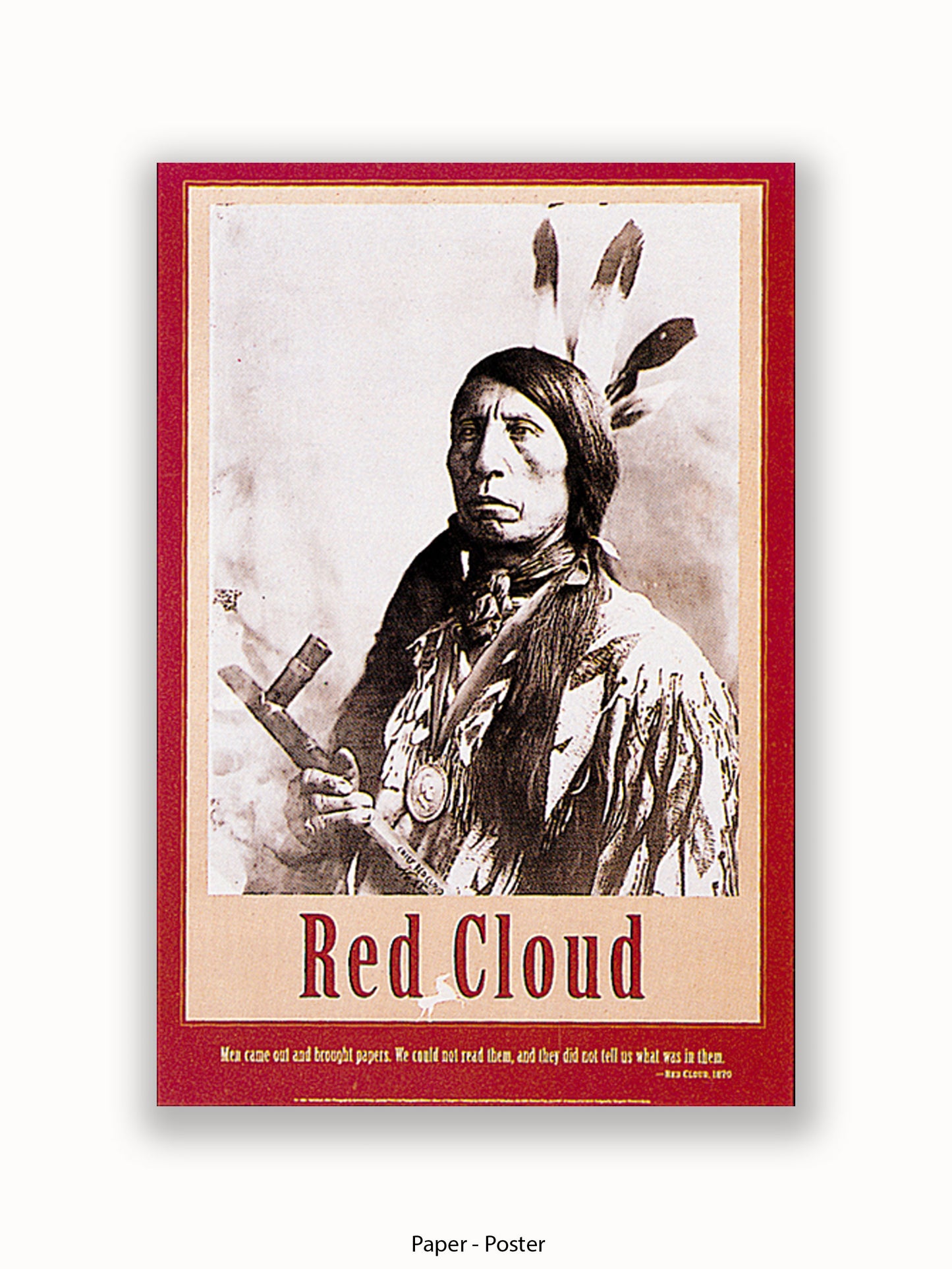 Native American Indian Red Cloud 1870 Poster