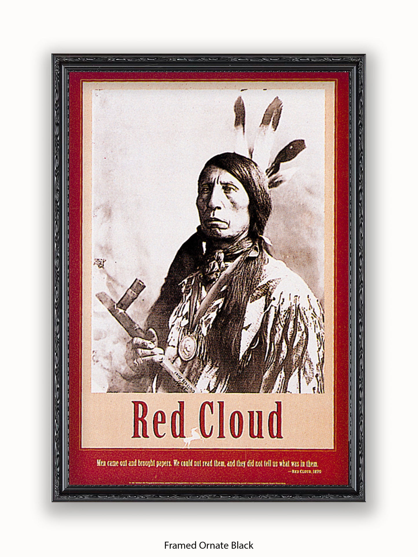 Native American Indian Red Cloud 1870 Poster