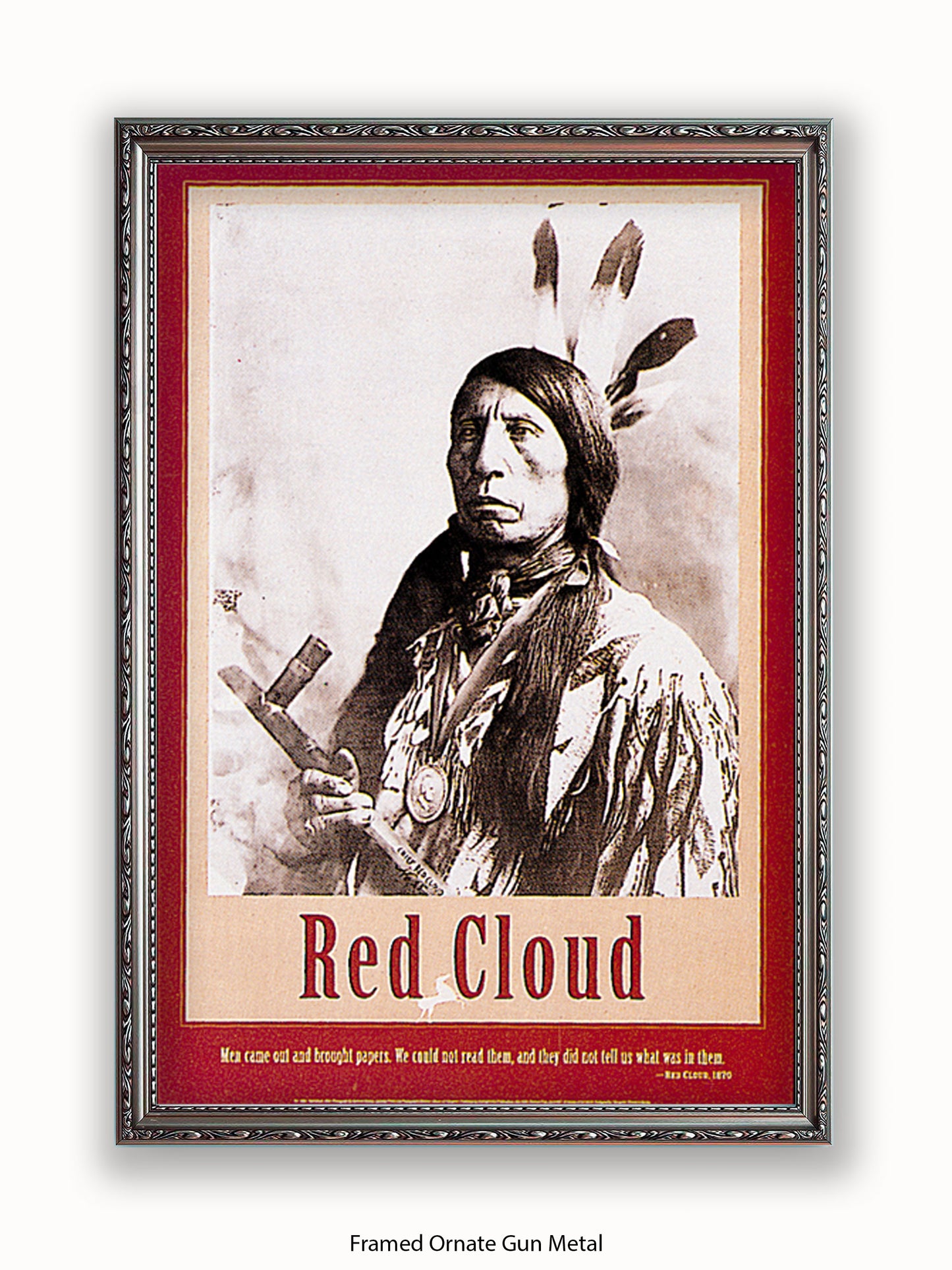 Native American Indian Red Cloud 1870 Poster