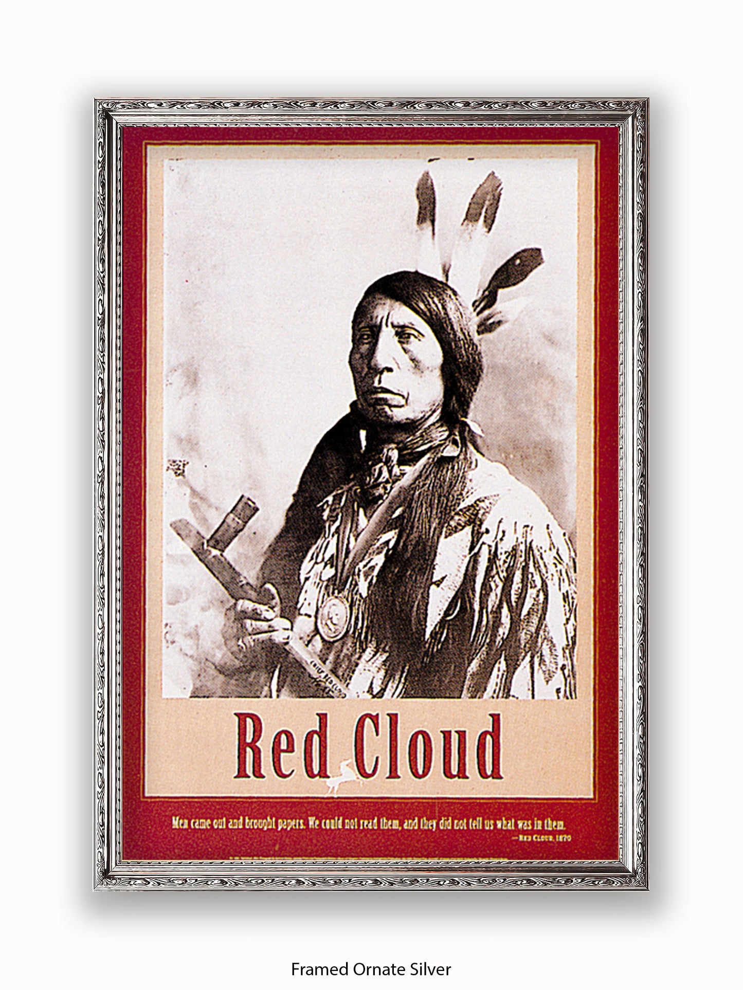 Native American Indian Red Cloud 1870 Poster