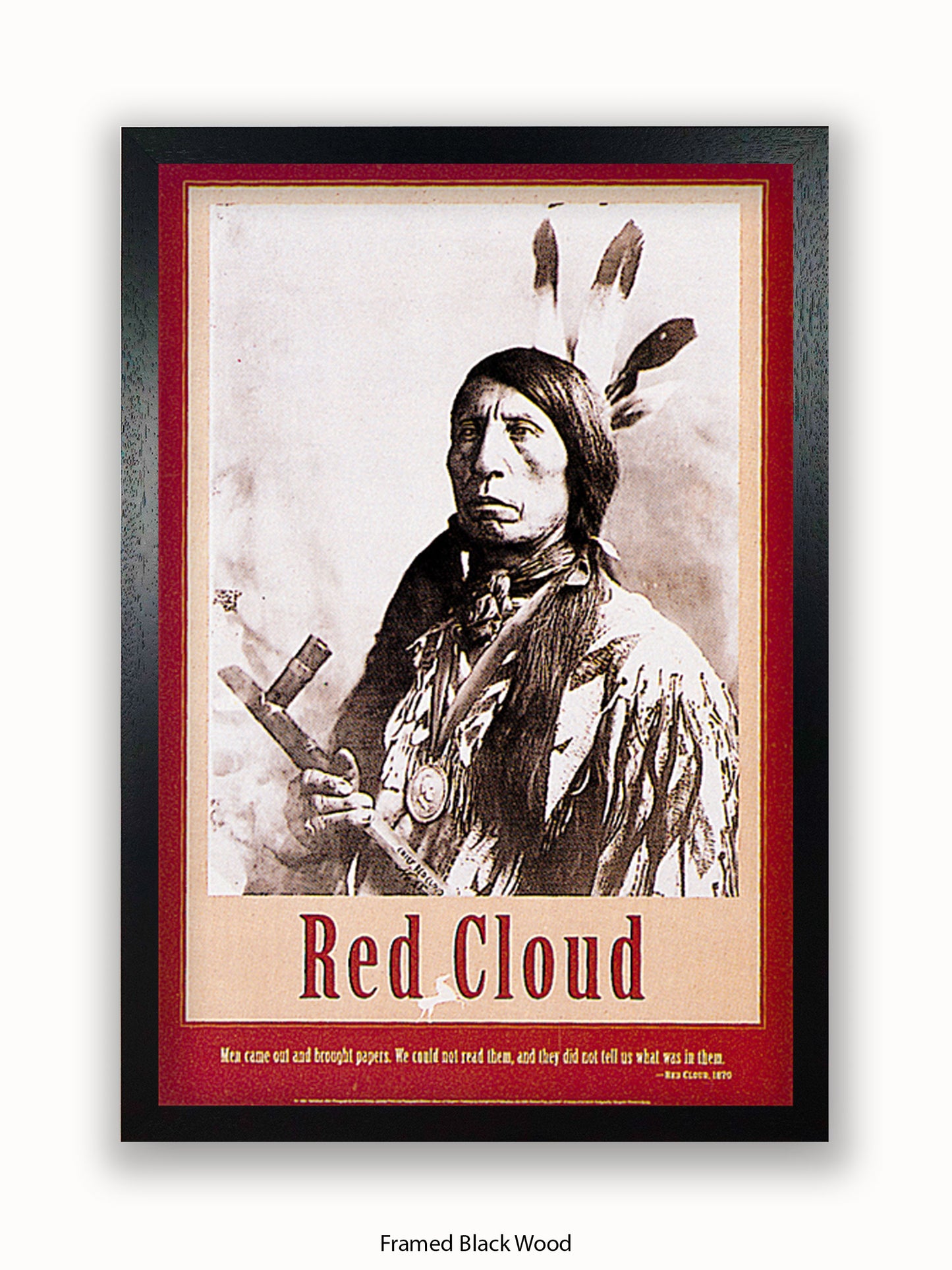 Native American Indian Red Cloud 1870 Poster