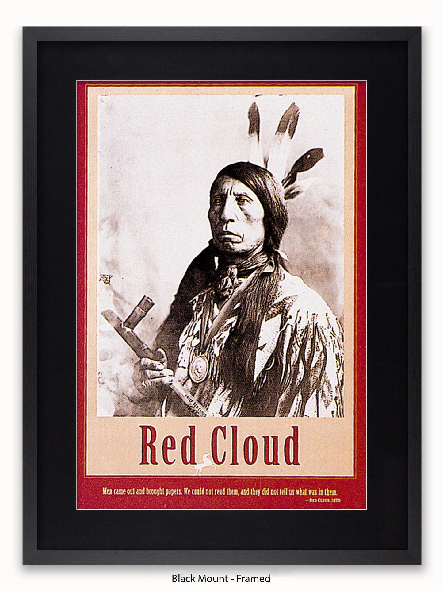 Native American Indian Red Cloud 1870 Poster