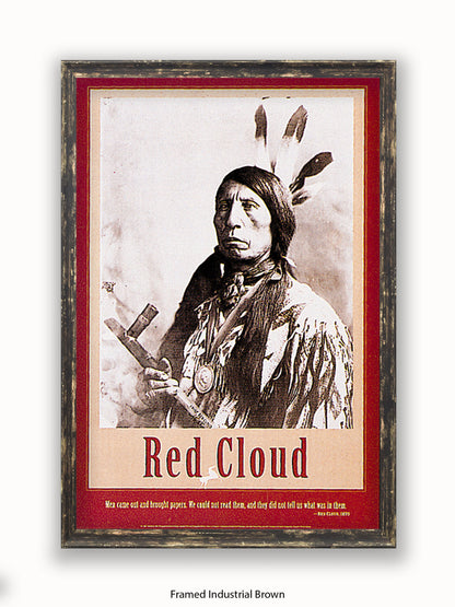 Native American Indian Red Cloud 1870 Poster
