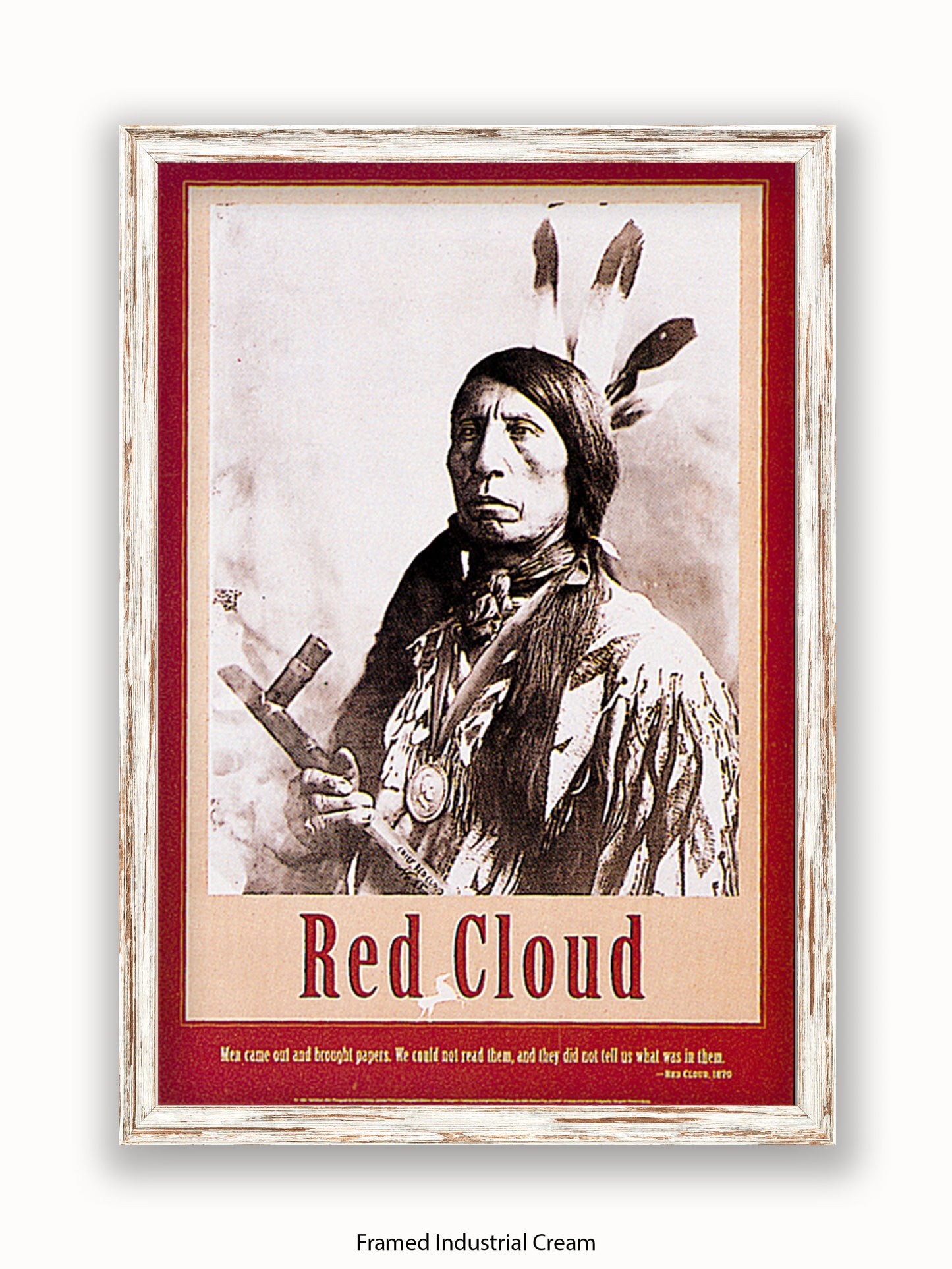 Native American Indian Red Cloud 1870 Poster