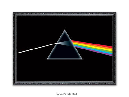 Pink Floyd Poster - Dark Side of the Moon Prism Wall Art - Classic Rock Album Poster