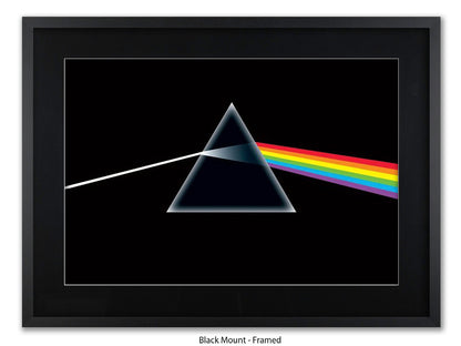 Pink Floyd Poster - Dark Side of the Moon Prism Wall Art - Classic Rock Album Poster