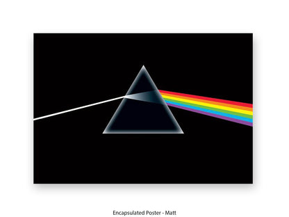 Pink Floyd Poster - Dark Side of the Moon Prism Wall Art - Classic Rock Album Poster