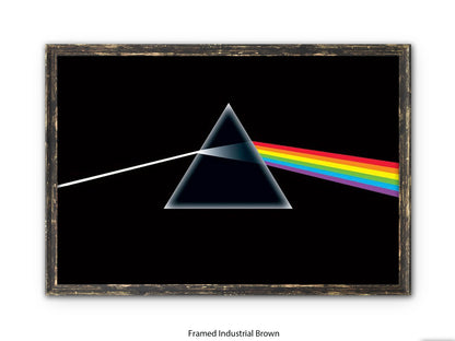 Pink Floyd Poster - Dark Side of the Moon Prism Wall Art - Classic Rock Album Poster