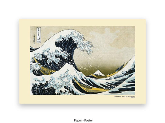 The Great Wave off Kanagawa - Hokusai Japanese Poster