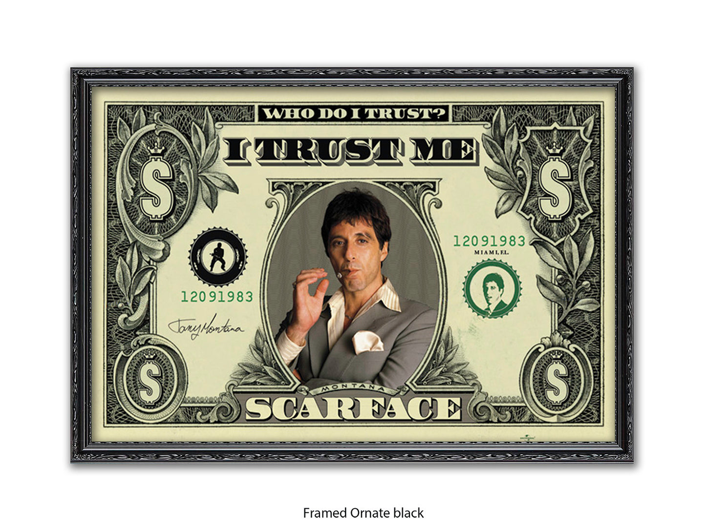 Scarface I Trust Me Dollar Bill Poster | Licensed