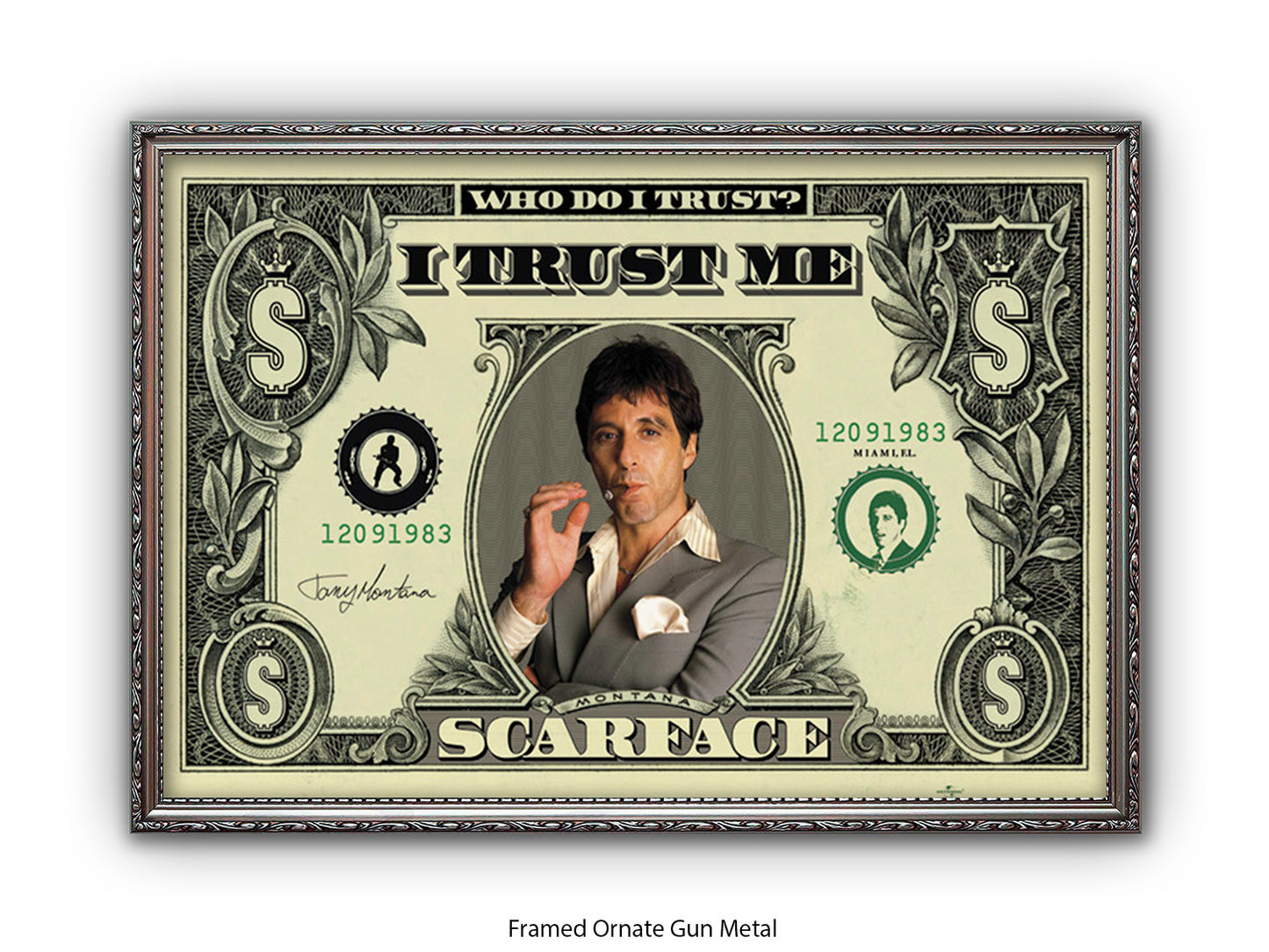 Scarface I Trust Me Dollar Bill Poster | Licensed