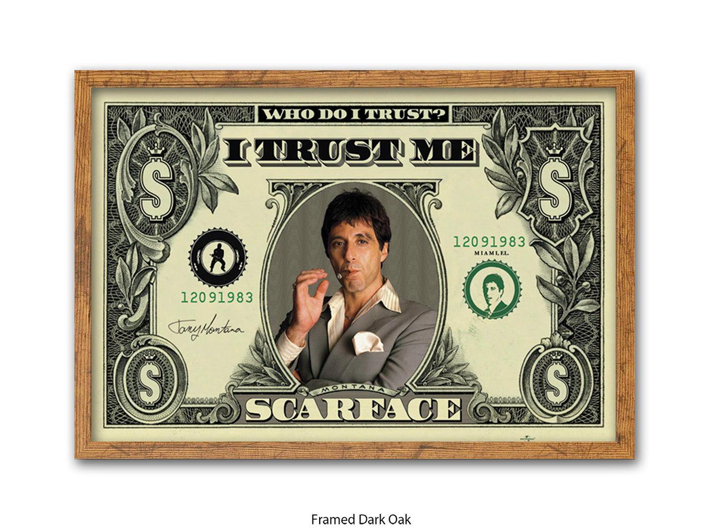 Scarface I Trust Me Dollar Bill Poster | Licensed