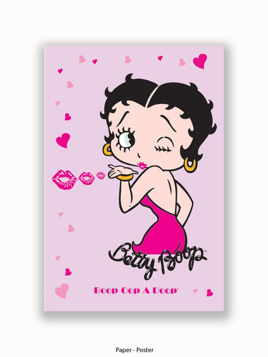 Betty Boop - Hearts - Boop Oop A Doop - Pink Poster
