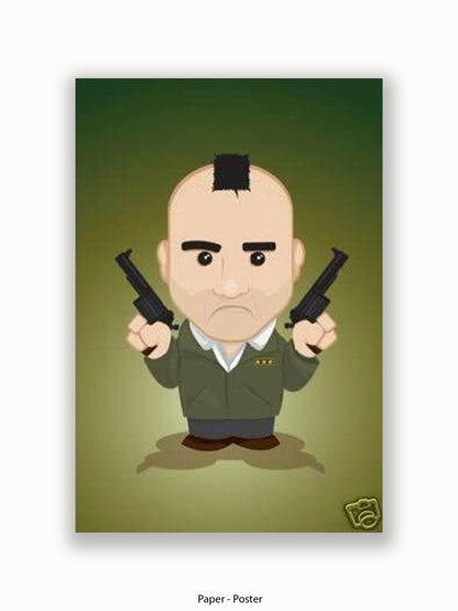 Taxi Driver  Illustration  Cartoon Poster