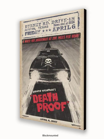 Death Proof  Black Car  Skull  Burnet Road Drivein Poster
