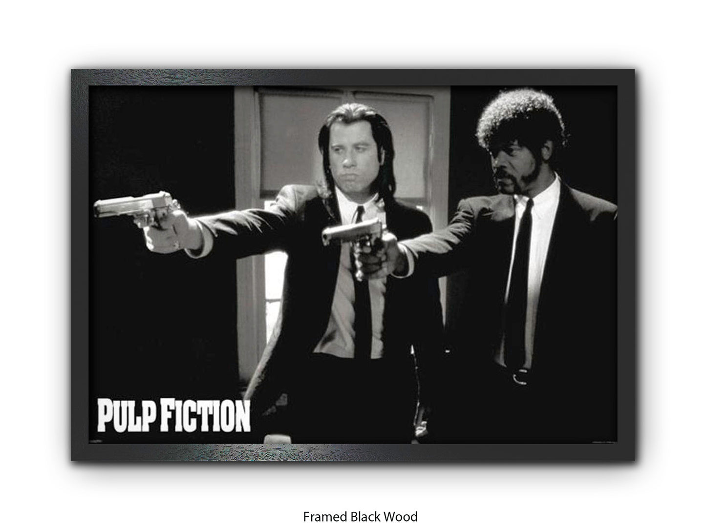 Pulp Fiction Poster - Vincent & Jules Guns Scene | Classic Tarantino Movie Poster
