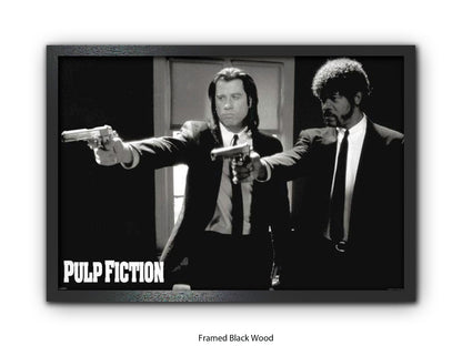 Pulp Fiction Poster - Vincent & Jules Guns Scene | Classic Tarantino Movie Poster