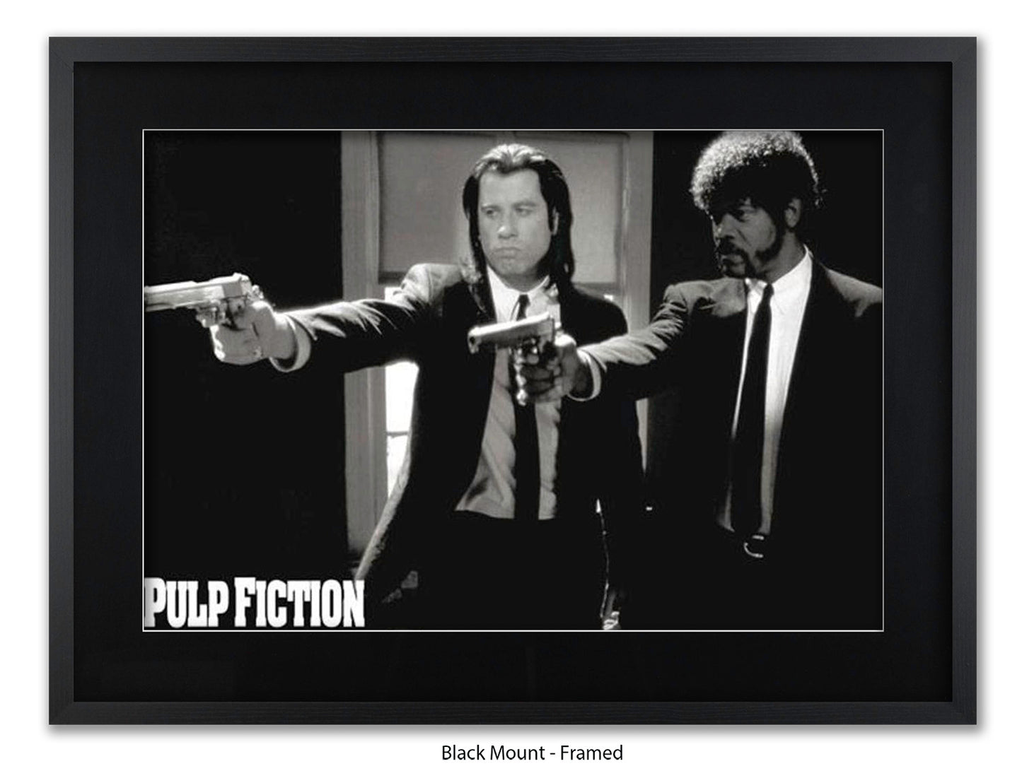 Pulp Fiction Poster - Vincent & Jules Guns Scene | Classic Tarantino Movie Poster