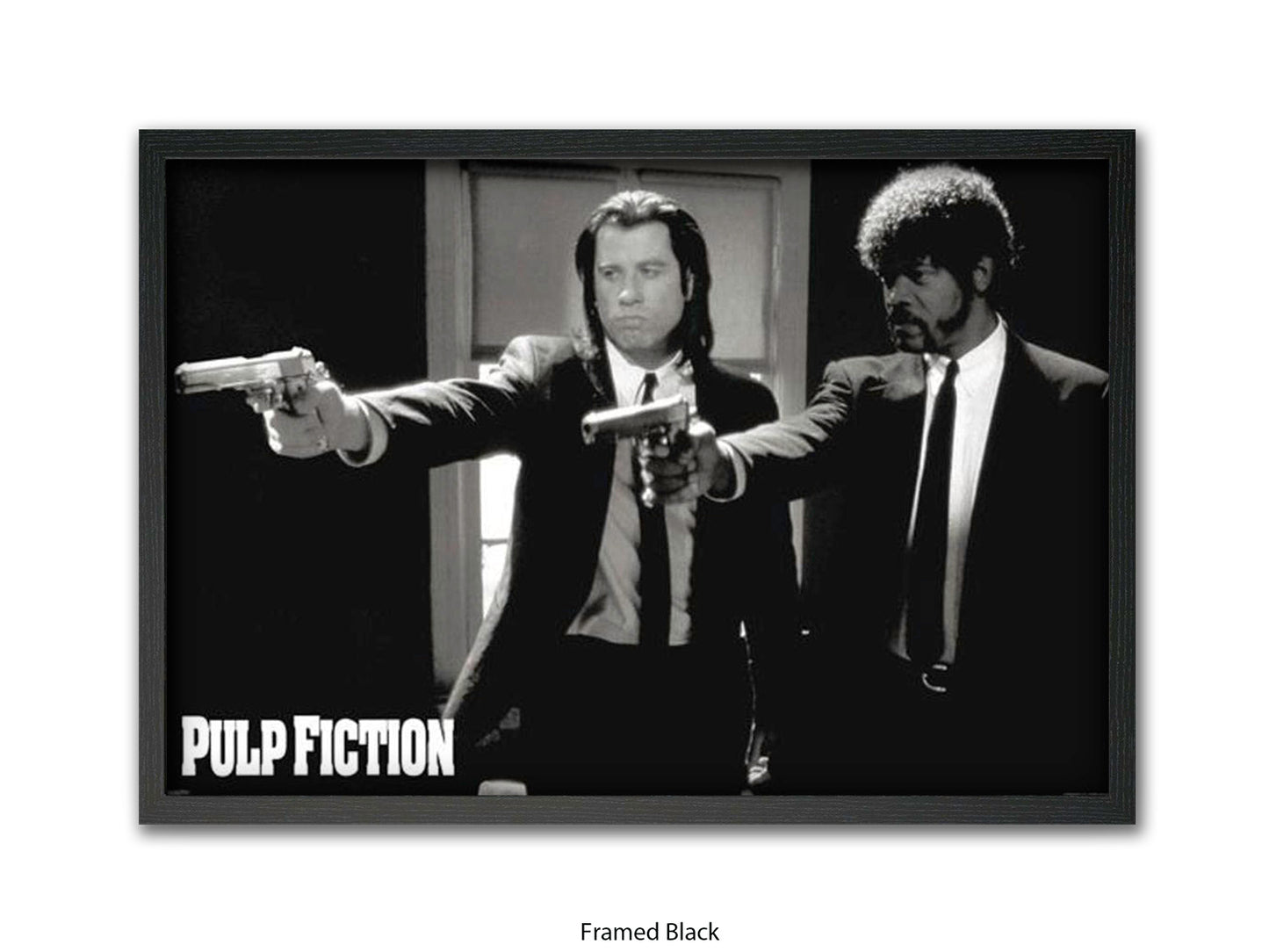 Pulp Fiction Poster - Vincent & Jules Guns Scene | Classic Tarantino Movie Poster