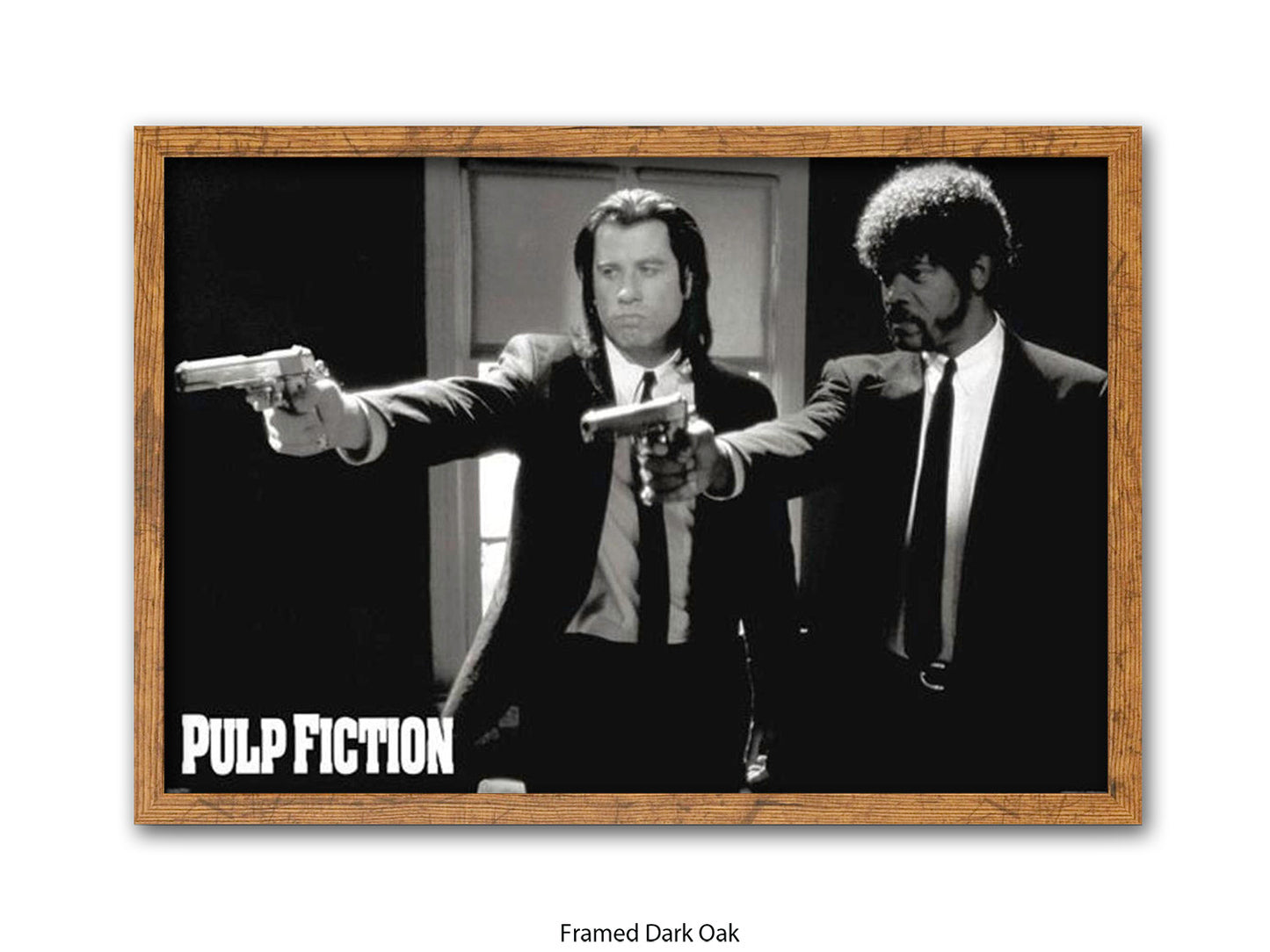 Pulp Fiction Poster - Vincent & Jules Guns Scene | Classic Tarantino Movie Poster