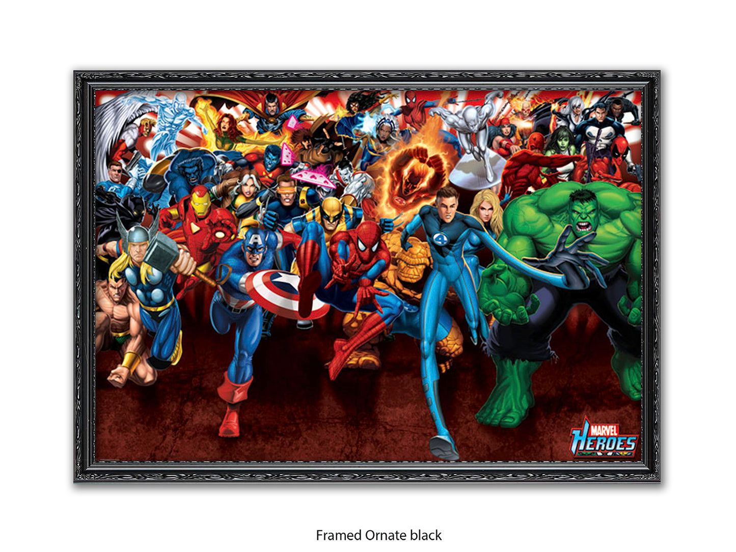 Marvel Superheroes Poster | Avengers & Spider-Man Wall Art | Comic Book Heroes Action Print