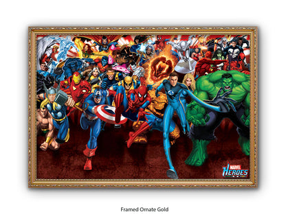 Marvel Superheroes Poster | Avengers & Spider-Man Wall Art | Comic Book Heroes Action Print