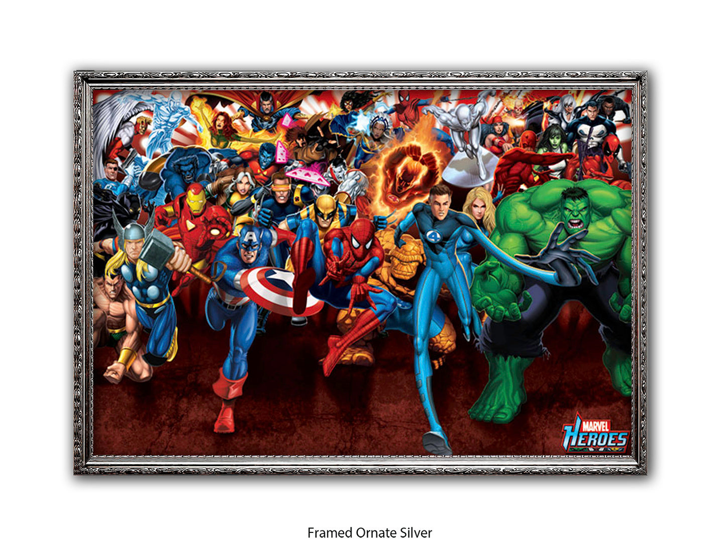 Marvel Superheroes Poster | Avengers & Spider-Man Wall Art | Comic Book Heroes Action Print