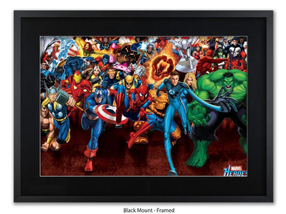Marvel Superheroes Poster | Avengers & Spider-Man Wall Art | Comic Book Heroes Action Print