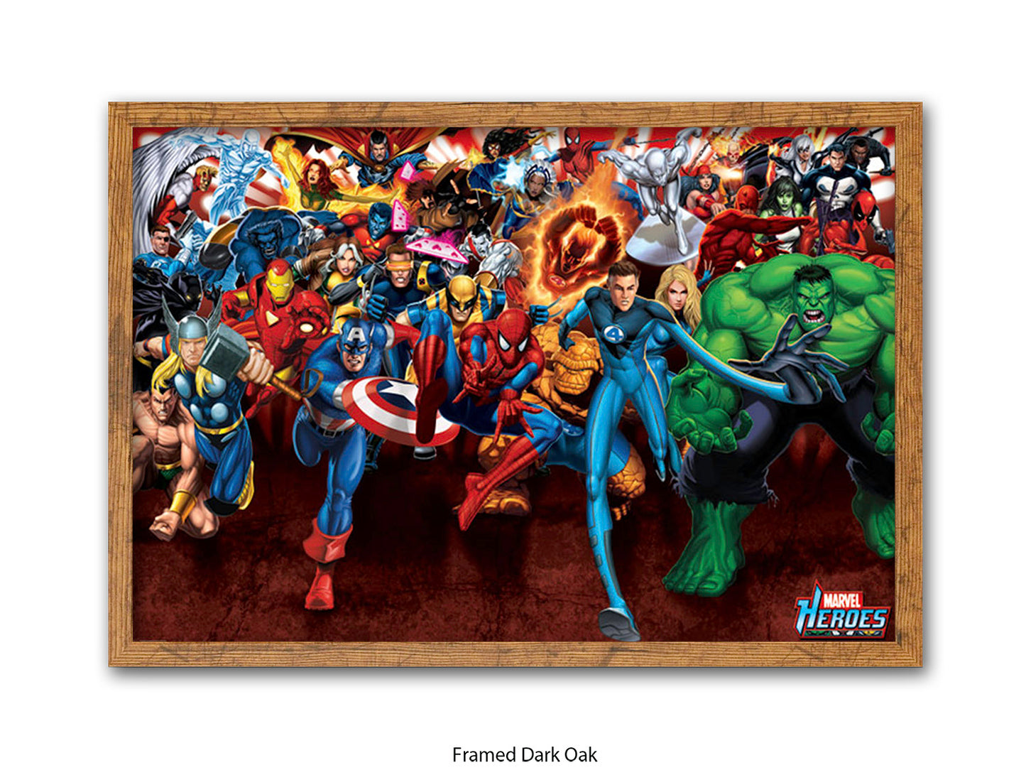 Marvel Superheroes Poster | Avengers & Spider-Man Wall Art | Comic Book Heroes Action Print