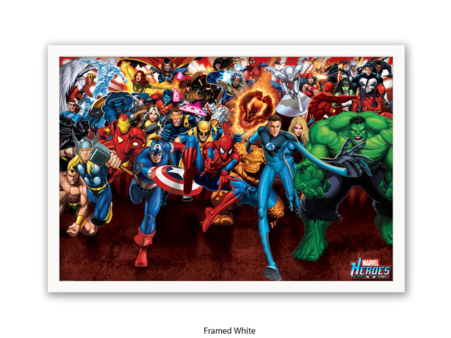 Marvel Superheroes Poster | Avengers & Spider-Man Wall Art | Comic Book Heroes Action Print
