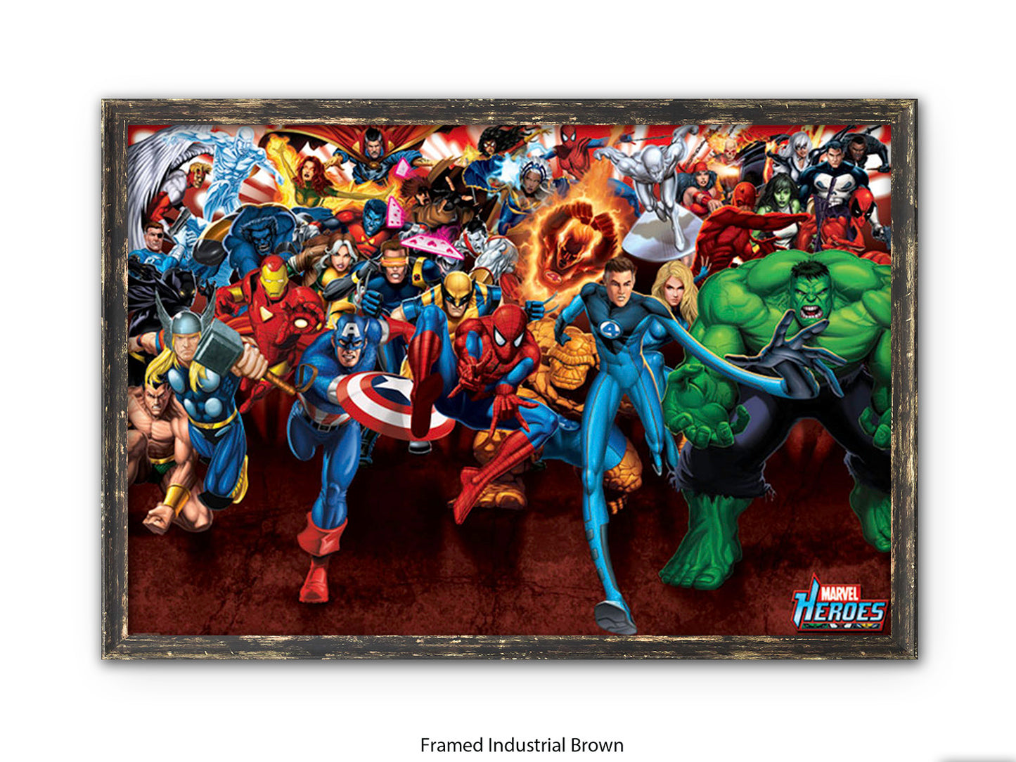Marvel Superheroes Poster | Avengers & Spider-Man Wall Art | Comic Book Heroes Action Print