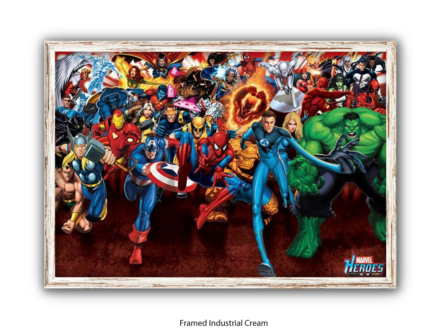 Marvel Superheroes Poster | Avengers & Spider-Man Wall Art | Comic Book Heroes Action Print