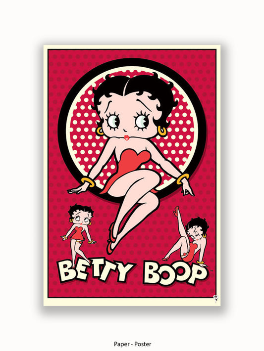 Betty Boop  3 Pics  Red Poster