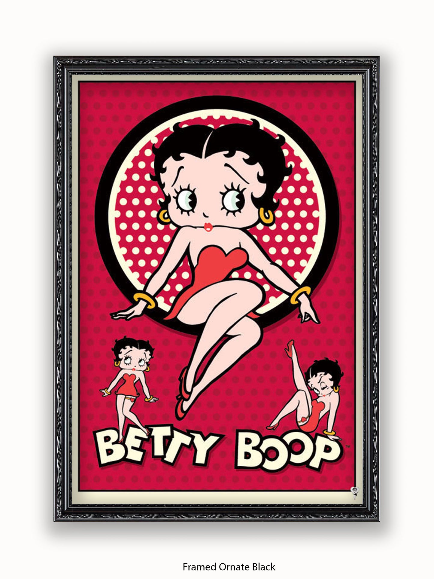 Betty Boop  3 Pics  Red Poster