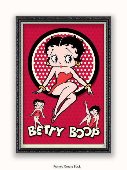 Betty Boop  3 Pics  Red Poster