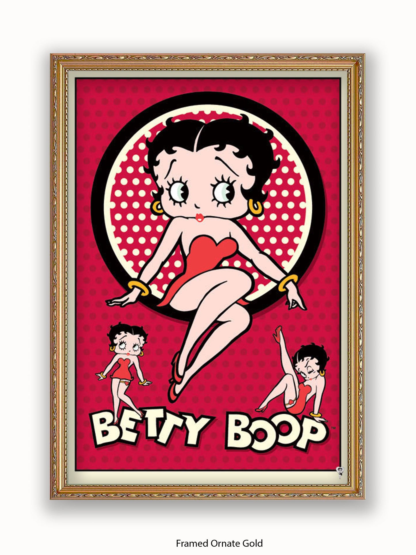 Betty Boop  3 Pics  Red Poster