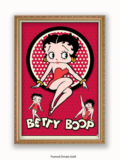 Betty Boop  3 Pics  Red Poster