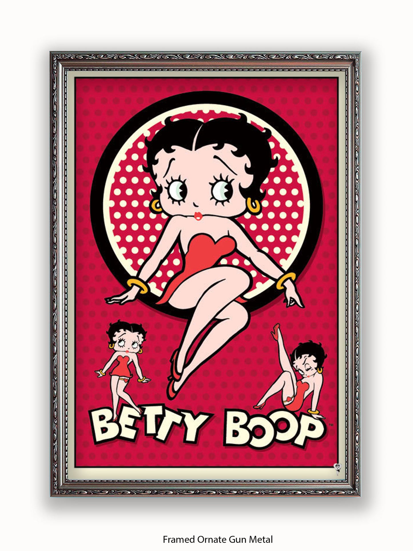 Betty Boop  3 Pics  Red Poster