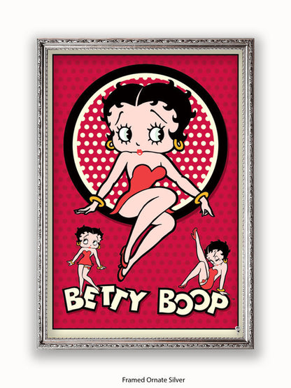 Betty Boop  3 Pics  Red Poster