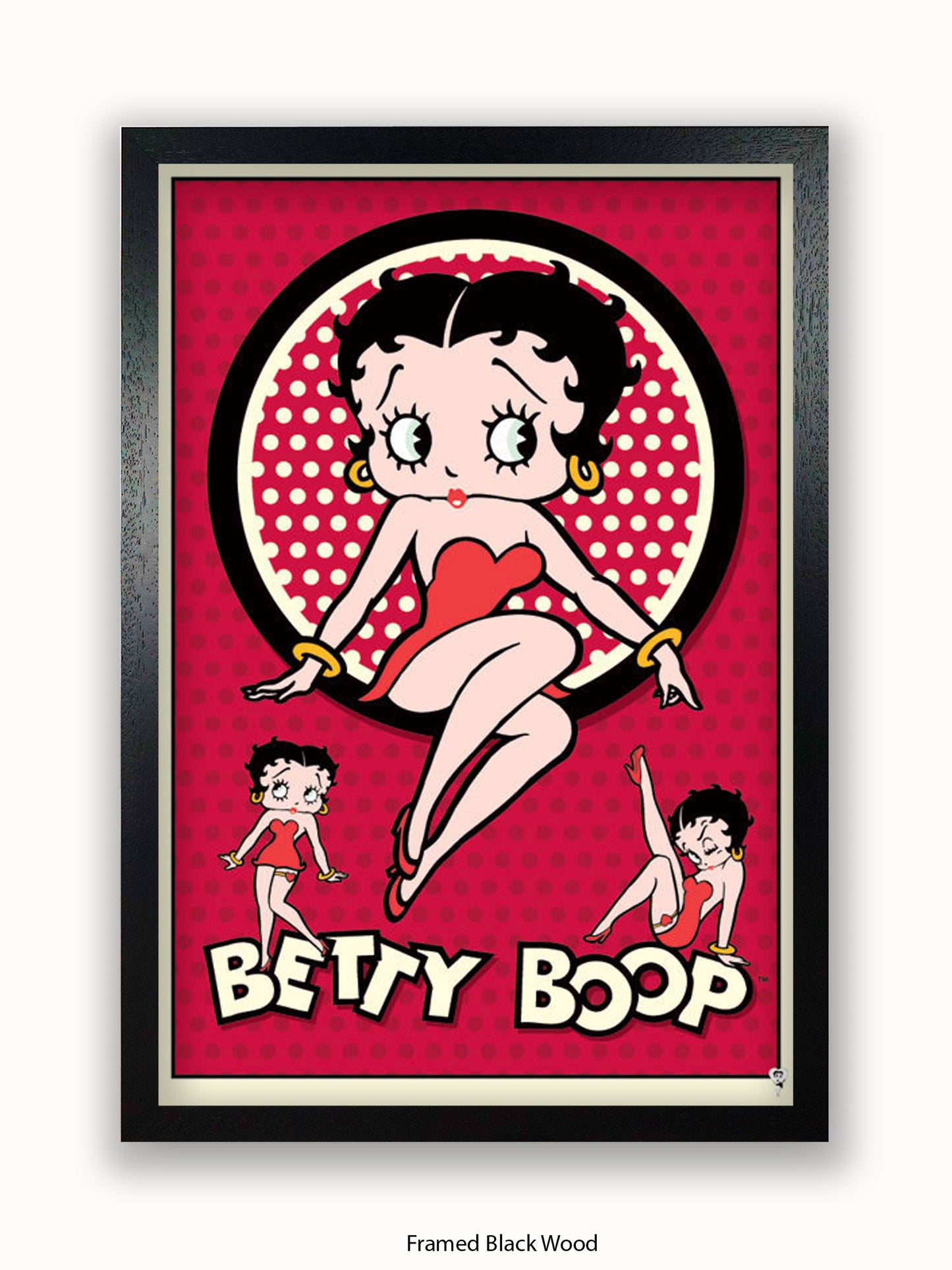 Betty Boop  3 Pics  Red Poster