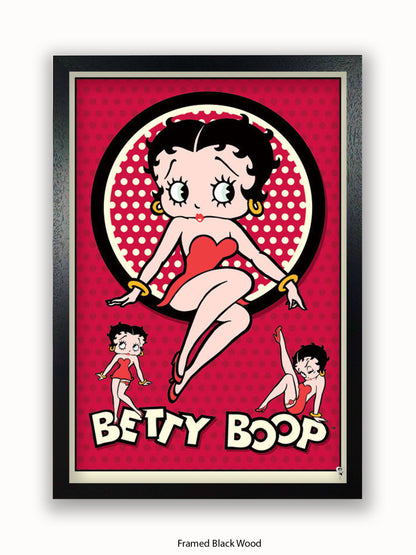 Betty Boop  3 Pics  Red Poster