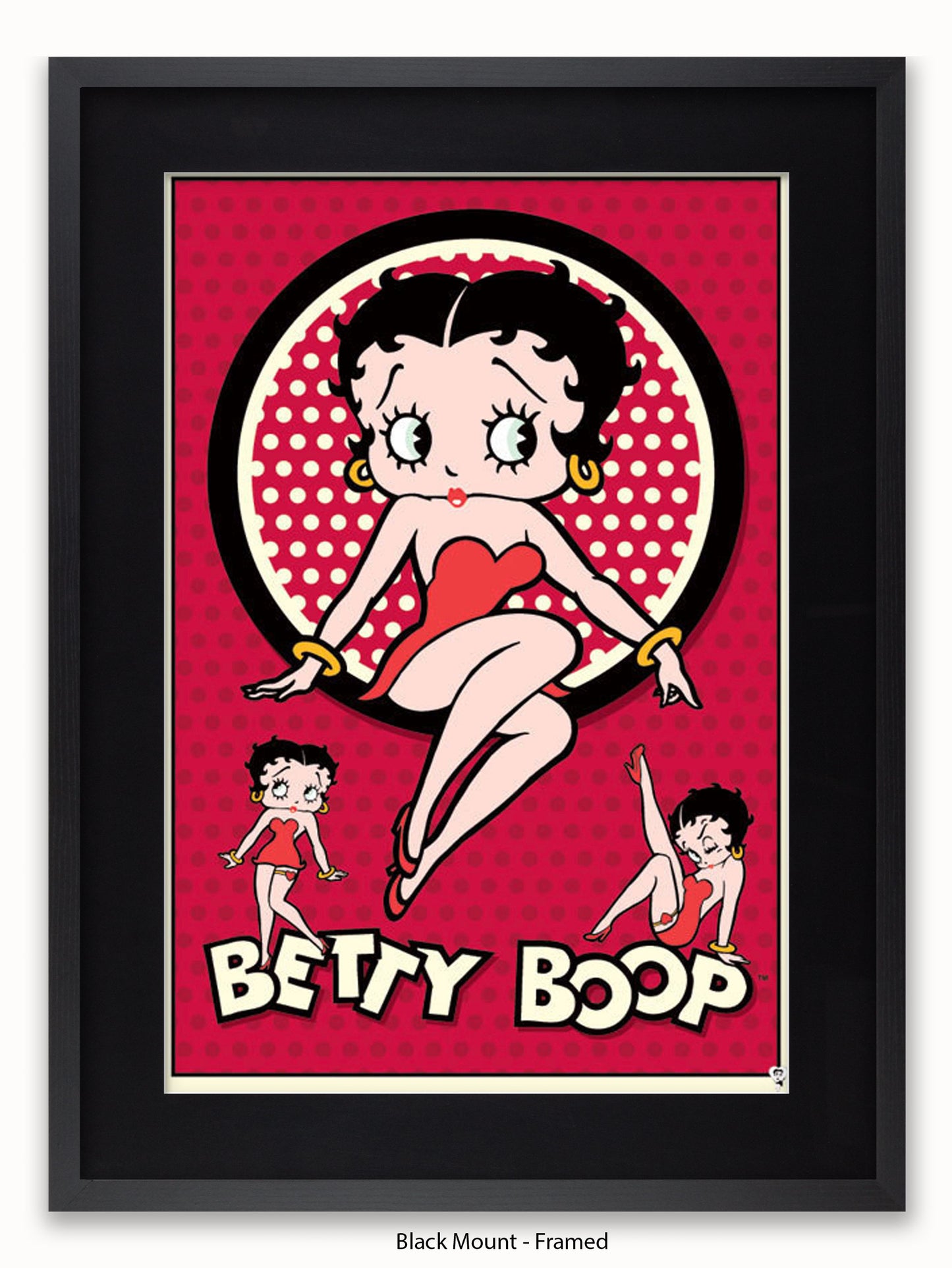 Betty Boop  3 Pics  Red Poster